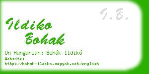 ildiko bohak business card