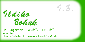 ildiko bohak business card